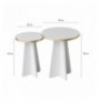 Set tavoline kafeje Kalune Design Mushroom 2 - Gold, White