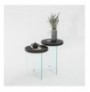 Set tavoline kafeje Kalune Design Serenity 2 - Anthracite, Transparent Anthracite Transparent