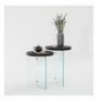 Set tavoline kafeje Kalune Design Serenity 2 - Anthracite, Transparent Anthracite Transparent