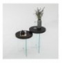 Set tavoline kafeje Kalune Design Serenity 2 - Anthracite, Transparent Anthracite Transparent