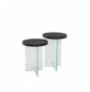 Set tavoline kafeje Kalune Design Serenity 2 - Anthracite, Transparent Anthracite Transparent