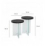 Set tavoline kafeje Kalune Design Serenity 2 - Anthracite, Transparent Anthracite Transparent