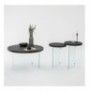 Set tavoline kafeje Kalune Design Serenity 2 - Anthracite, Transparent Anthracite Transparent