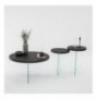 Set tavoline kafeje Kalune Design Serenity 2 - Anthracite, Transparent Anthracite Transparent