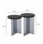 Set tavoline kafeje Kalune Design Serenity 2 - Anthracite, Dark Grey Anthracite Dark Grey