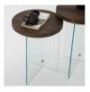 Set tavoline kafeje Kalune Design Serenity 2 - Transparent, Walnut Transparent Walnut