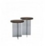 Set tavoline kafeje Kalune Design Serenity 2 - Walnut, Dark Grey Walnut Dark Grey