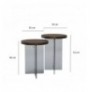 Set tavoline kafeje Kalune Design Serenity 2 - Walnut, Dark Grey Walnut Dark Grey