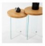 Set tavoline kafeje Kalune Design Serenity 2 - Oak, Transparent Oak Transparent