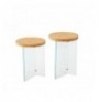 Set tavoline kafeje Kalune Design Serenity 2 - Oak, Transparent Oak Transparent