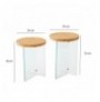 Set tavoline kafeje Kalune Design Serenity 2 - Oak, Transparent Oak Transparent