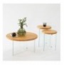 Set tavoline kafeje Kalune Design Serenity 2 - Oak, Transparent Oak Transparent