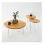 Set tavoline kafeje Kalune Design Serenity 2 - Oak, Transparent Oak Transparent