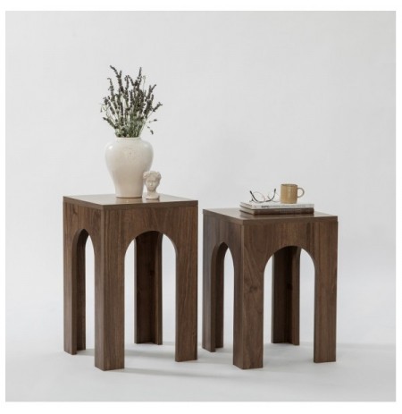 Set tavoline kafeje Kalune Design Collesium Set - Walnut Walnut