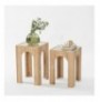 Set tavoline kafeje Kalune Design Seine Set - Sapphire Oak, Transparent Oak Transparent