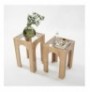 Set tavoline kafeje Kalune Design Seine Set - Sapphire Oak, Transparent Oak Transparent