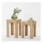 Set tavoline kafeje Kalune Design Seine Set - Sapphire Oak, Transparent Oak Transparent