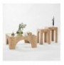 Set tavoline kafeje Kalune Design Seine Set - Sapphire Oak, Transparent Oak Transparent