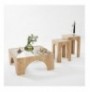 Set tavoline kafeje Kalune Design Seine Set - Sapphire Oak, Transparent Oak Transparent