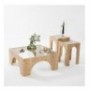 Set tavoline kafeje Kalune Design Seine Set - Sapphire Oak, Transparent Oak Transparent