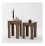 Set tavoline kafeje Kalune Design Seine Set - Walnut, Dark Grey Walnut Dark Grey