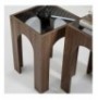 Set tavoline kafeje Kalune Design Seine Set - Walnut, Dark Grey Walnut Dark Grey