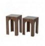 Set tavoline kafeje Kalune Design Seine Set - Walnut, Dark Grey Walnut Dark Grey