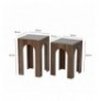 Set tavoline kafeje Kalune Design Seine Set - Walnut, Dark Grey Walnut Dark Grey