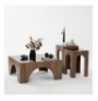 Set tavoline kafeje Kalune Design Seine Set - Walnut, Dark Grey Walnut Dark Grey