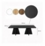 Set tavoline kafeje Kalune Design Mushroom - Black Black