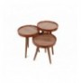 Set tavoline (3 Pc) Kalune Design Isla Walnut