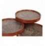 Set tavoline (3 Pc) Kalune Design Linea Walnut Grey