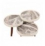 Set tavoline (3 Pc) Kalune Design Neep White Walnut Grey