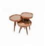 Set tavoline (3 Pc) Kalune Design Pizzo Rose Gold Walnut