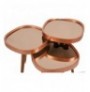 Set tavoline (3 Pc) Kalune Design Pizzo Rose Gold Walnut