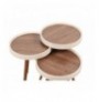 Set tavoline (3 Pc) Kalune Design Wood Walnut Cream