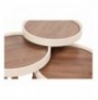 Set tavoline (3 Pc) Kalune Design Wood Walnut Cream