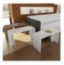 Set tavoline (3 Pc) Kalune Design Cango - White, Walnut White Walnut