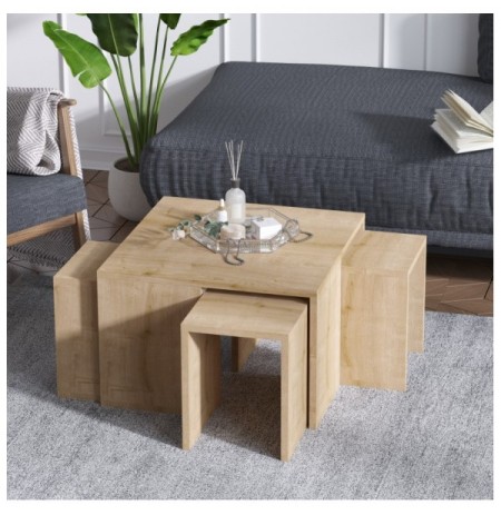 Set tavoline kafeje Kalune Design Ortanca - Sapphire Oak