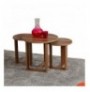 Set tavoline (3 Pc) Kalune Design Mira - Walnut Walnut