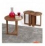 Set tavoline (3 Pc) Kalune Design Mira - Walnut Walnut