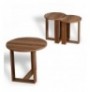 Set tavoline (3 Pc) Kalune Design Mira - Walnut Walnut