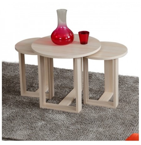 Set tavoline (3 Pc) Kalune Design Mira - Oak Oak