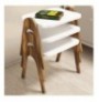 Set tavoline (3 Pc) Kalune Design Paris - Walnut, White Walnut White