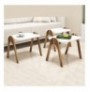 Set tavoline (3 Pc) Kalune Design Paris - Walnut, White Walnut White