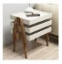 Set tavoline (3 Pc) Kalune Design Roma - Walnut, Cream Walnut Cream