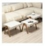 Set tavoline (3 Pc) Kalune Design Roma - Walnut, Cream Walnut Cream