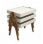 Set tavoline (3 Pc) Kalune Design Roma - Walnut, Cream Walnut Cream