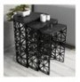 Set tavoline (3 Pc) Kalune Design Stil - Black Marble Black