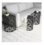 Set tavoline (3 Pc) Kalune Design Stil - Black Marble Black